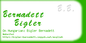 bernadett bigler business card